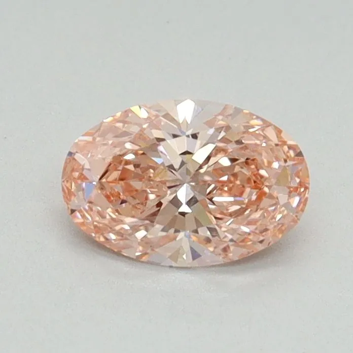 0.51ct OVAL Fancy Vivid Pink VS1 Coloured Lab diamond