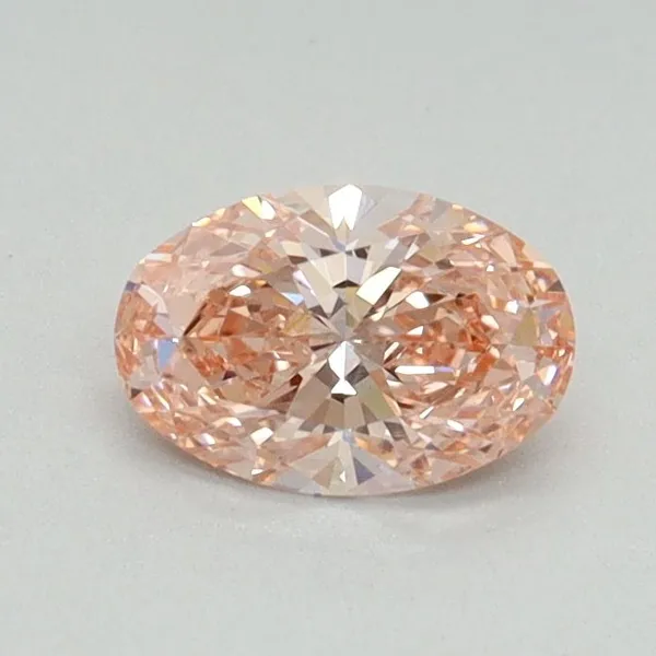 0.51ct OVAL Fancy Vivid Pink VS1 Coloured Lab diamond