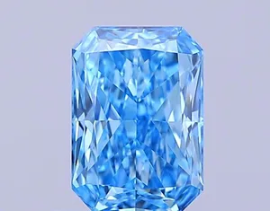 0.67ct RADIANT Fancy Vivid Blue VVS2 Coloured Lab diamond
