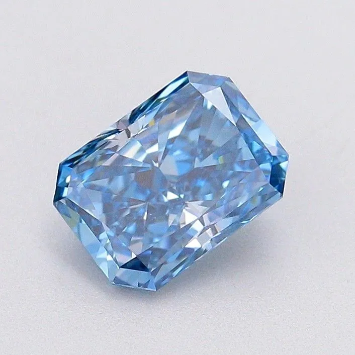 1.07ct RADIANT Fancy Vivid Blue VVS2 Coloured Lab diamond
