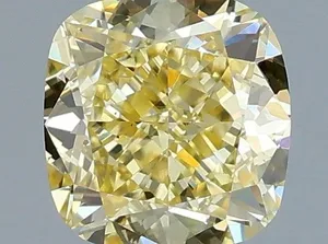 1.02ct CUSHION Fancy Light Yellow VS1 Coloured Lab diamond