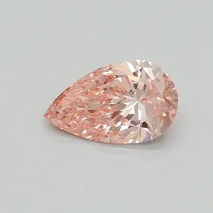 0.3ct PEAR Fancy Vivid Pink VVS2 Coloured Lab diamond