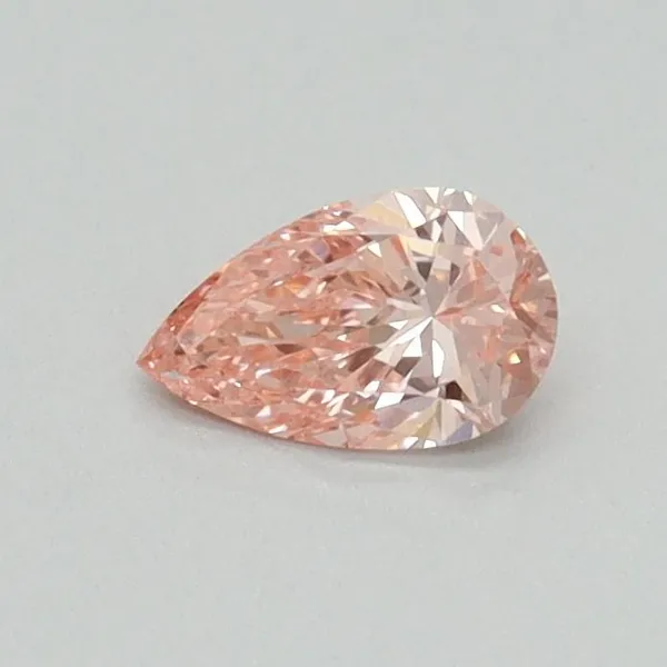 0.3ct PEAR Fancy Vivid Pink VVS2 Coloured Lab diamond