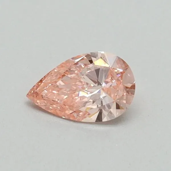 0.3ct PEAR Fancy Vivid Pink VS2 Coloured Lab diamond