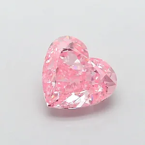 1.54ct HEART Fancy Vivid Pink VS1 Coloured Lab diamond