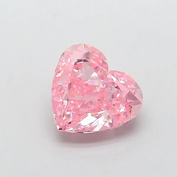 1.54ct HEART Fancy Vivid Pink VS1 Coloured Lab diamond