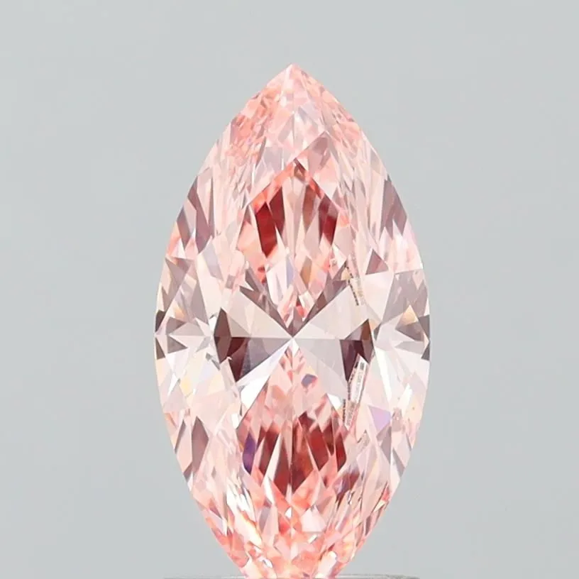 1.69ct MARQUISE Fancy Intense Pink VS2 Coloured Lab diamond