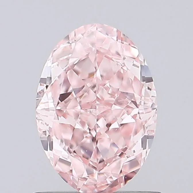 1.09ct OVAL Fancy Vivid Pink VS2 Coloured Lab diamond