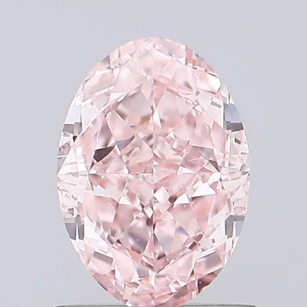 1.09ct OVAL Fancy Vivid Pink VS2 Coloured Lab diamond