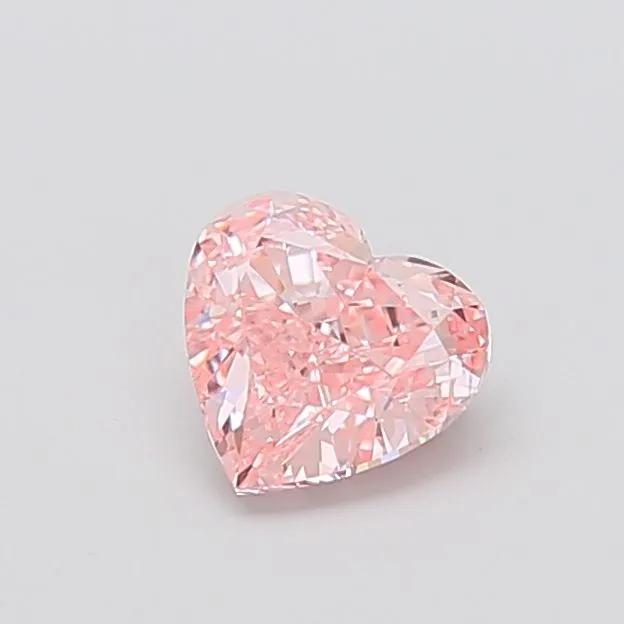 1.11ct HEART Fancy Vivid Pink VVS1 Coloured Lab diamond