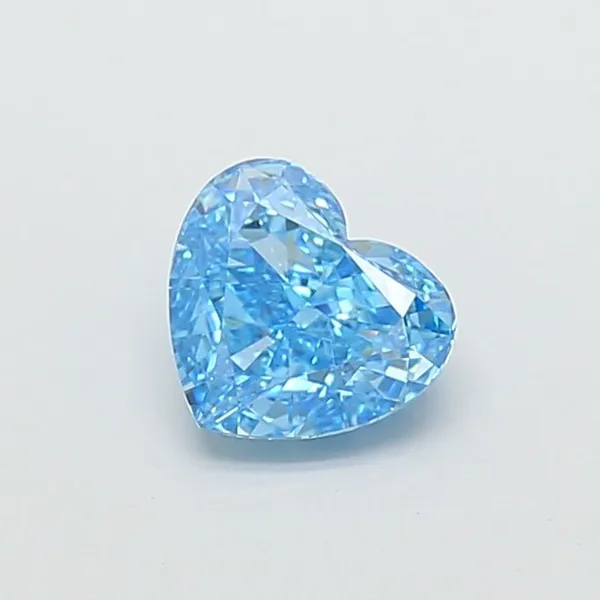 1.63ct HEART Fancy Vivid Blue VS1 Coloured Lab diamond