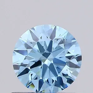 0.74ct ROUND Fancy Vivid Blue VVS2 Coloured Lab diamond