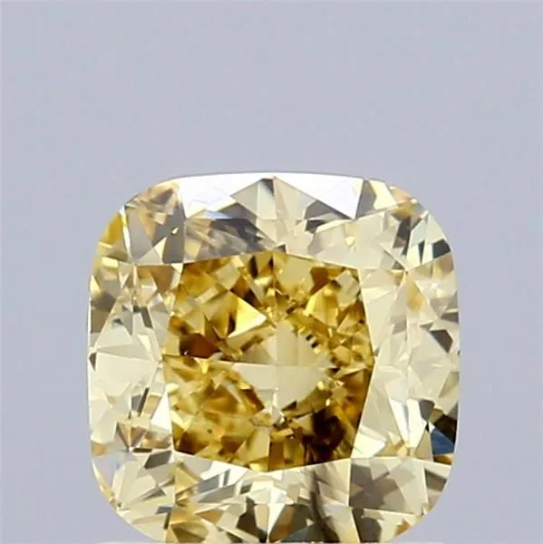 1.03ct CUSHION Fancy Yellow SI1 Coloured Lab diamond