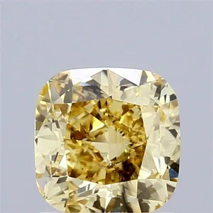 1.03ct CUSHION Fancy Yellow SI1 Coloured Lab diamond