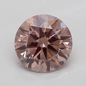 0.55ct ROUND Fancy Brown Pink VS1 Coloured Lab diamond
