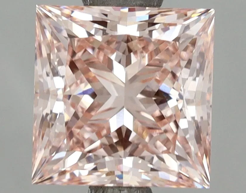 2.20ct PRINCESS Fancy Intense Pink VS1 Coloured Lab diamond