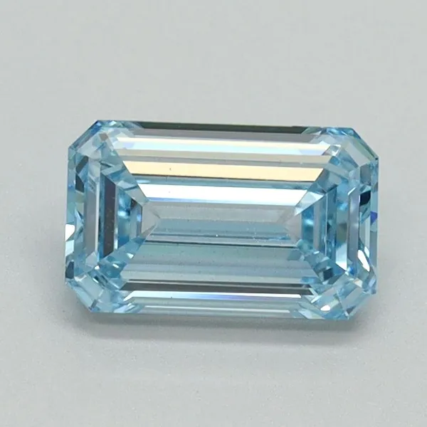 1.01ct EMERALD Fancy Intense Blue VVS2 Coloured Lab diamond