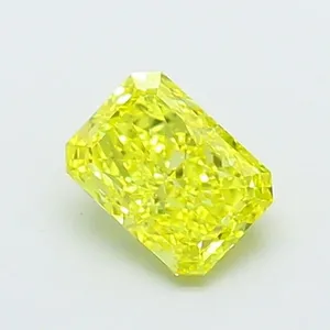 1.07ct RADIANT Fancy Vivid Yellow VS1 Coloured Lab diamond