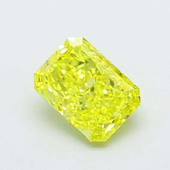 1.07ct RADIANT Fancy Vivid Yellow VS1 Coloured Lab diamond
