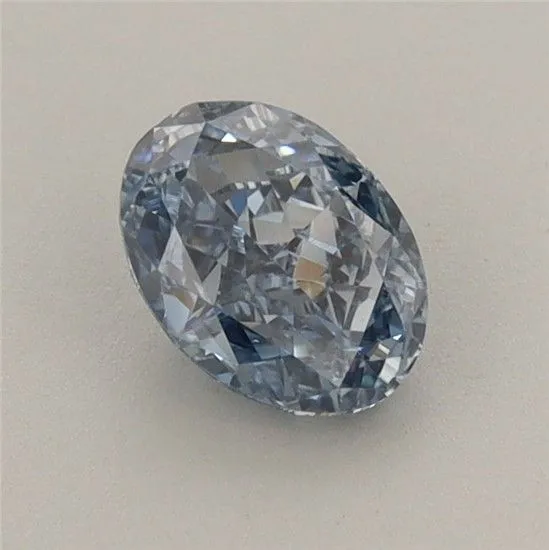 0.78ct OVAL Fancy Vivid Blue VS1 Coloured Lab diamond