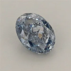 0.78ct OVAL Fancy Vivid Blue VS1 Coloured Lab diamond