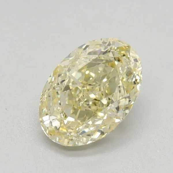 0.77ct OVAL Fancy Yellow VS2 Coloured Lab diamond