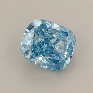 0.73ct CUSHION Fancy Vivid Blue VS1 Coloured Lab diamond
