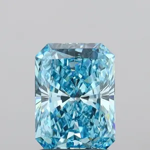 1.44ct RADIANT Fancy Vivid Blue VVS2 Coloured Lab diamond