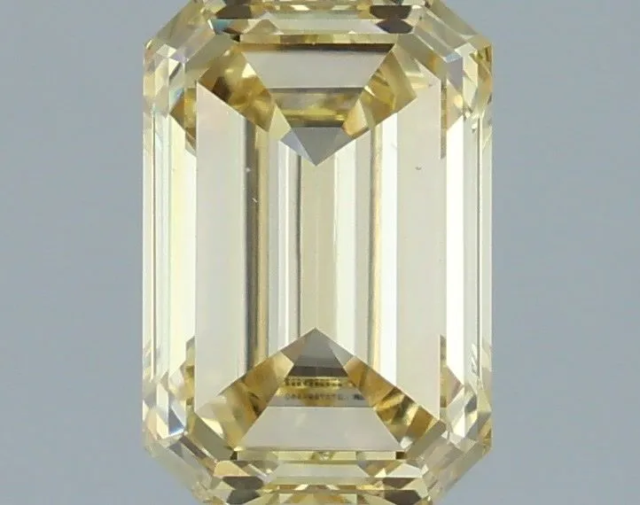 1.45ct EMERALD Fancy Yellow VS1 Coloured Lab diamond