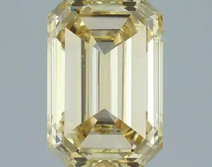 1.45ct EMERALD Fancy Yellow VS1 Coloured Lab diamond