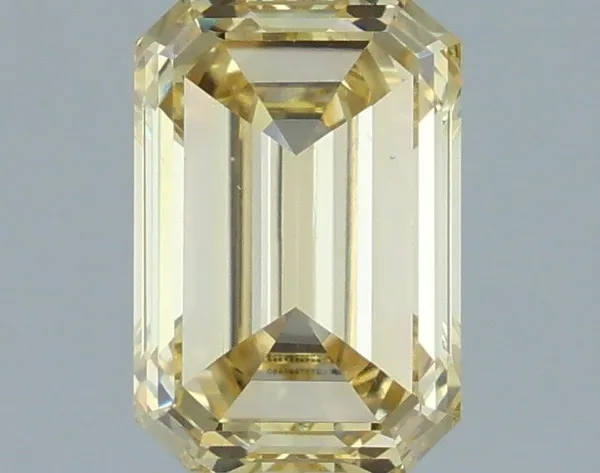 1.45ct EMERALD Fancy Yellow VS1 Coloured Lab diamond