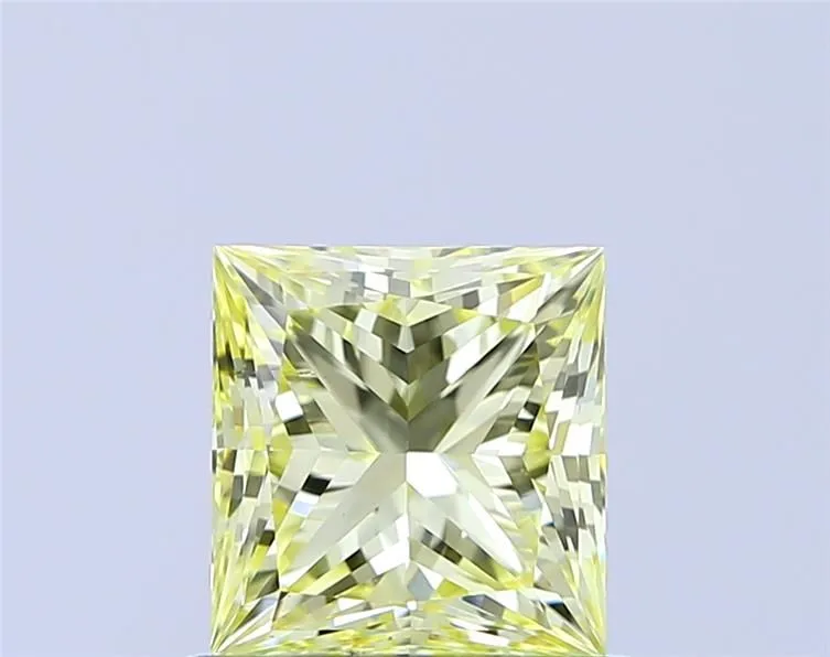1.01ct PRINCESS Fancy Yellow VS1 Coloured Lab diamond