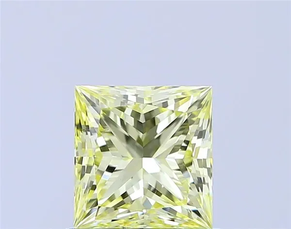 1.01ct PRINCESS Fancy Yellow VS1 Coloured Lab diamond