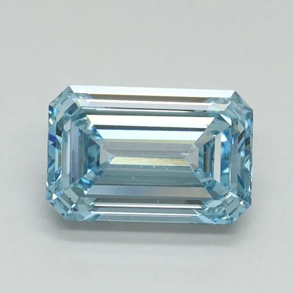 1.03ct EMERALD Fancy Intense Blue VS1 Coloured Lab diamond