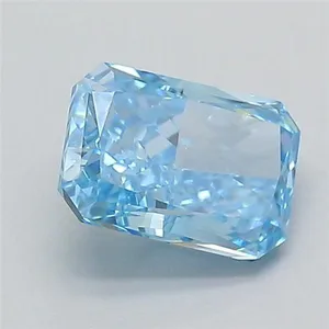 0.56ct RADIANT Fancy Vivid Blue VS1 Coloured Lab diamond