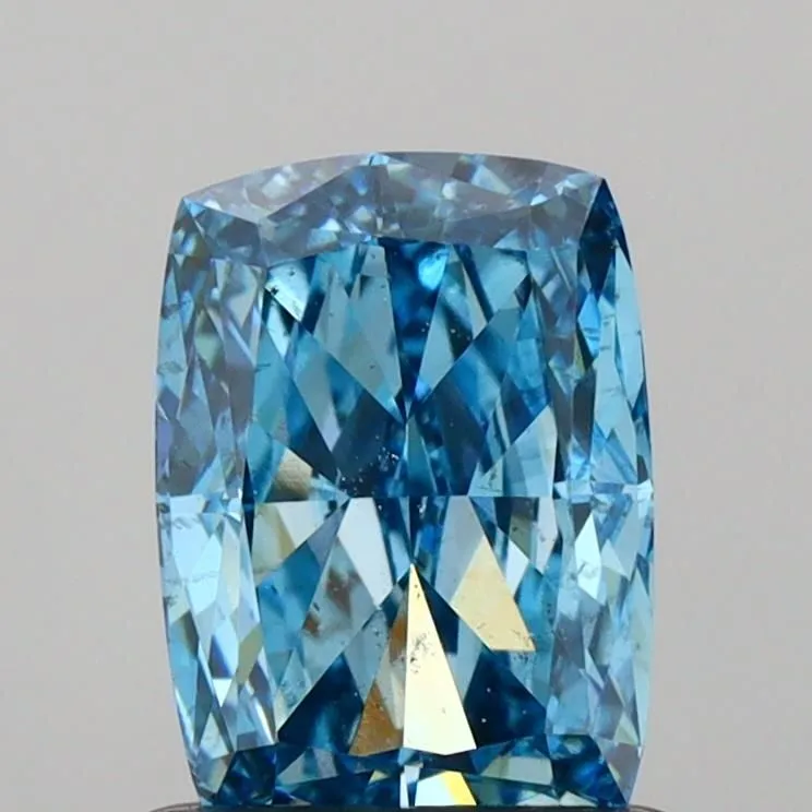 1.05ct CUSHION Fancy Vivid Blue SI1 Coloured Lab diamond
