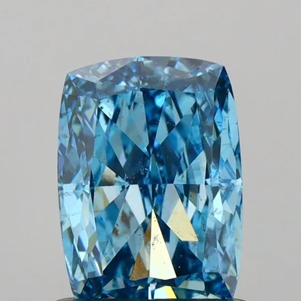 1.05ct CUSHION Fancy Vivid Blue SI1 Coloured Lab diamond