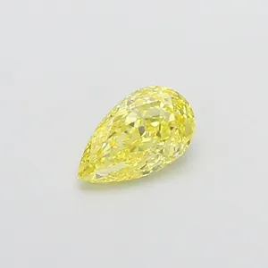 0.73ct PEAR Fancy Intense Yellow VS2 Coloured Lab diamond