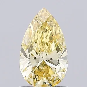 0.9ct PEAR Fancy Intense Yellow VS2 Coloured Lab diamond