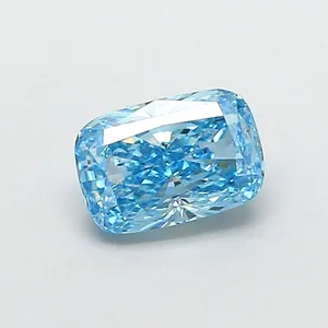 1.03ct CUSHION Fancy Vivid Blue VVS2 Coloured Lab diamond