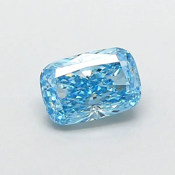 1.03ct CUSHION Fancy Vivid Blue VVS2 Coloured Lab diamond