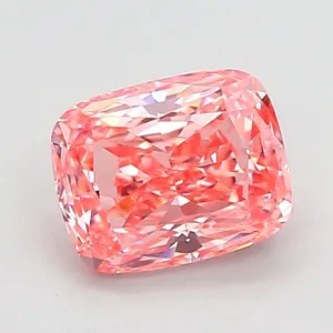 1.07ct CUSHION Fancy Vivid Pink VS1 Coloured Lab diamond