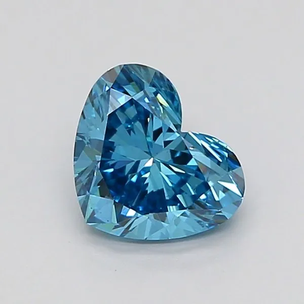 1.03ct HEART Fancy Vivid Blue VS1 Coloured Lab diamond