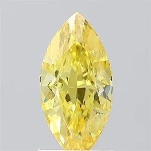 1.01ct MARQUISE Fancy Vivid Yellow VS1 Coloured Lab diamond
