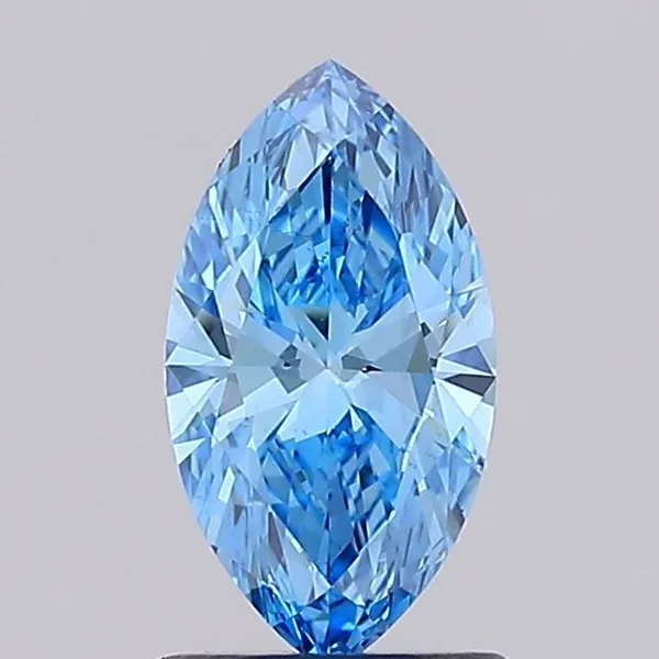 1ct MARQUISE Fancy Vivid Blue VS1 Coloured Lab diamond