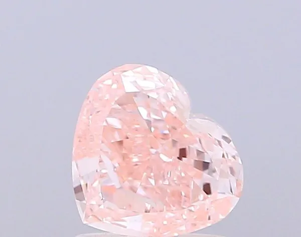 1.01ct HEART Fancy Intense Pink VVS2 Coloured Lab diamond