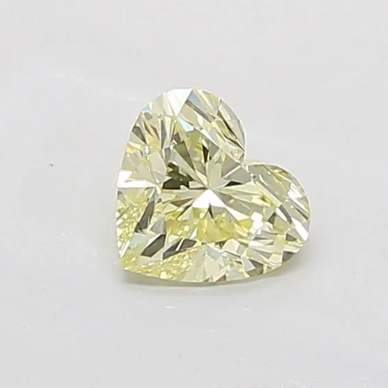 1.01ct HEART Fancy Light Yellow VS1 Coloured Lab diamond