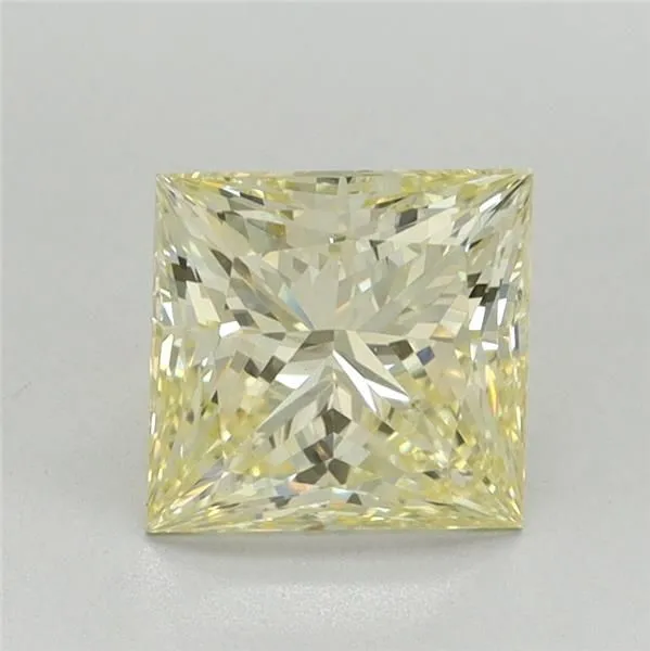 1.57ct PRINCESS Fancy Yellow VVS2 Coloured Lab diamond