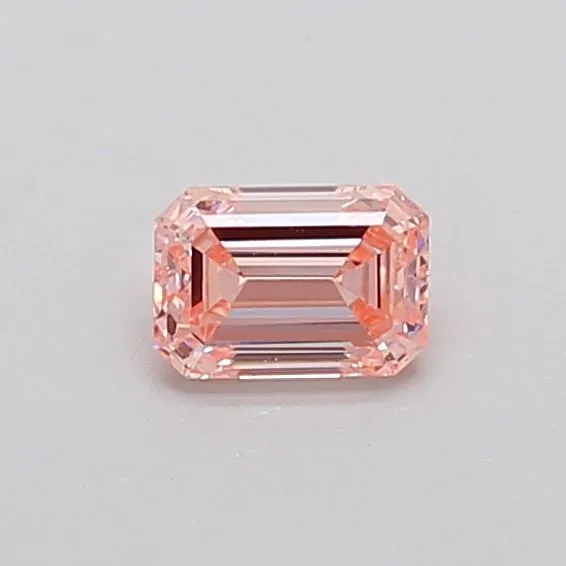 0.31ct EMERALD Fancy Intense Pink VS1 Coloured Lab diamond