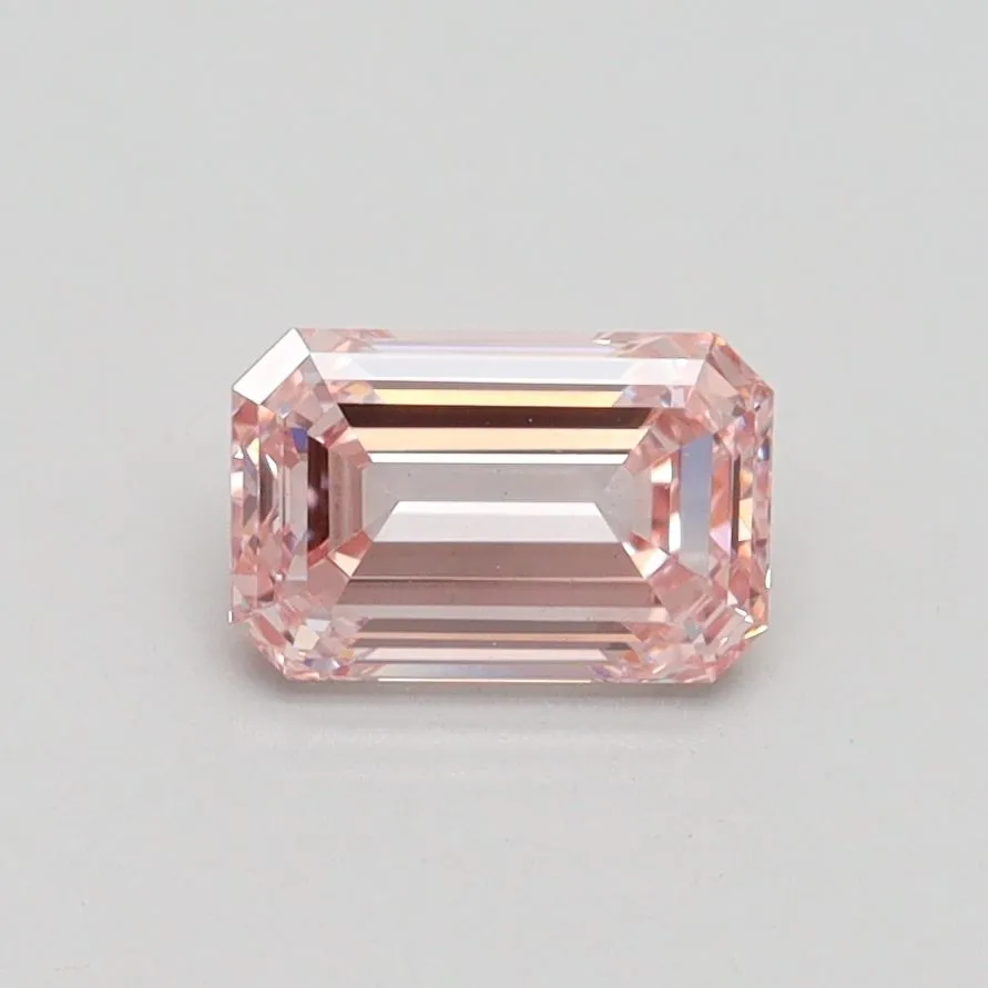 0.82ct EMERALD Fancy Pink VS1 Coloured Lab diamond